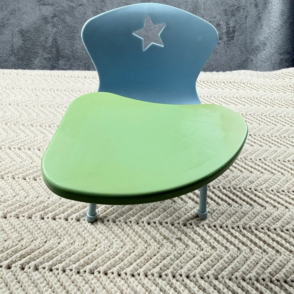 American Girl Doll School Desk Blue and Green 18‎ Inch Doll School Play